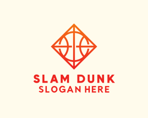 Basketball - Diamond Gradient Basketball logo design