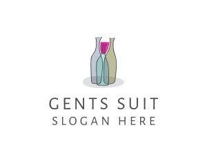 Glass Wine Bottle Logo