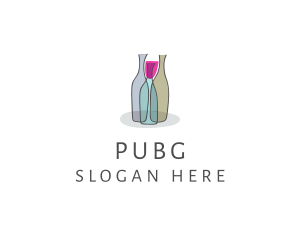 Glass Wine Bottle Logo