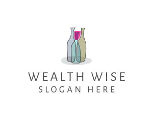 Glass Wine Bottle Logo