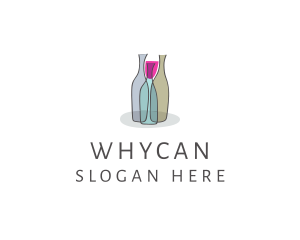 Glass Wine Bottle Logo