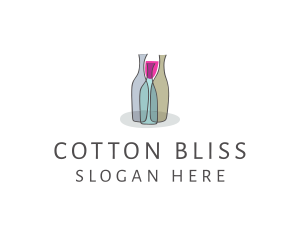 Glass Wine Bottle logo design