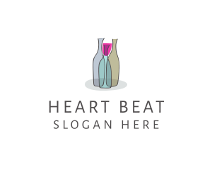 Glass Wine Bottle logo design