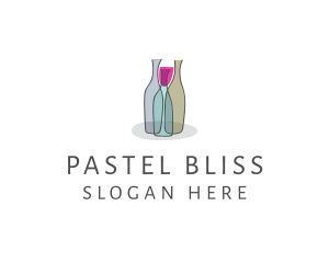 Glass Wine Bottle logo design