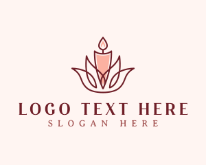 Flower Light Candle Logo