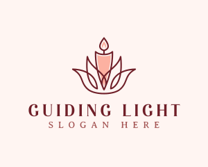 Flower Light Candle logo design