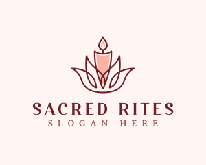 Ritual - Flower Light Candle logo design