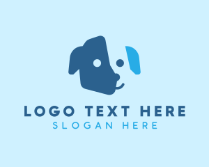 Vet - Happy Puppy Dog logo design