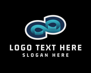 Tech - Spiral Gradient Loop logo design