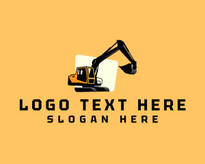 Heavy Equipment - Construction Digging Excavator logo design