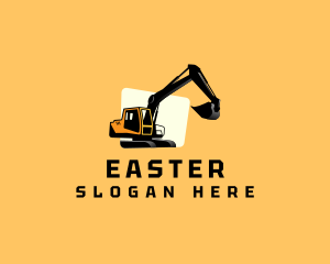 Construction Digging Excavator Logo