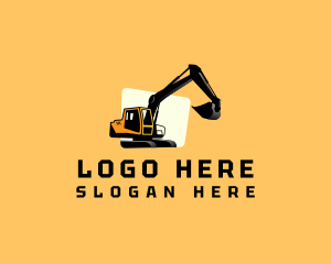 Construction Digging Excavator Logo