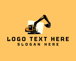 Construction Digging Excavator Logo