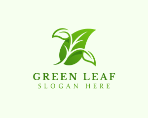 Organic Plant Leaf logo design