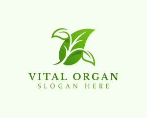 Organic Plant Leaf logo design