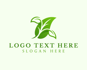 Organic Plant Leaf Logo