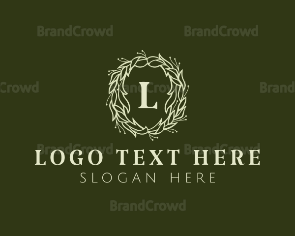 Luxury Wreath Event Planner Logo