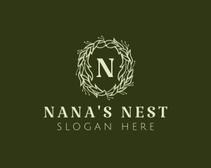 Luxury Wreath Event Planner  logo design