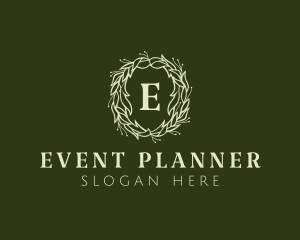 Luxury Wreath Event Planner  logo design