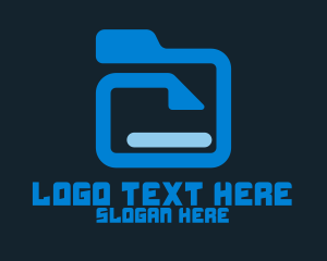 File Manager - Blue File Folder logo design