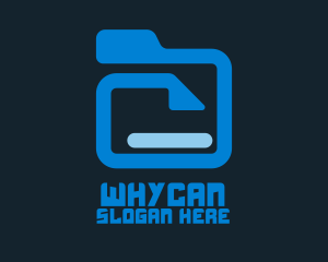 Blue File Folder Logo