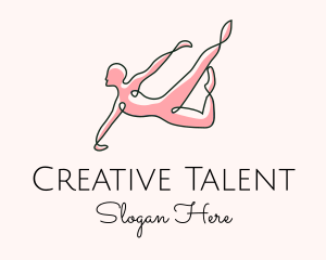Talent - Minimalist Gymnast Stretch logo design