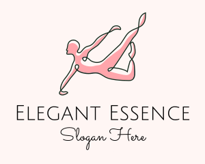 Graceful - Minimalist Gymnast Stretch logo design