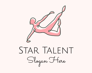 Talent - Minimalist Gymnast Stretch logo design