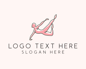 Yoga Gymnast Stretch logo design