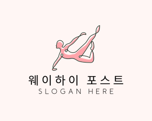 Yoga Gymnast Stretch logo design