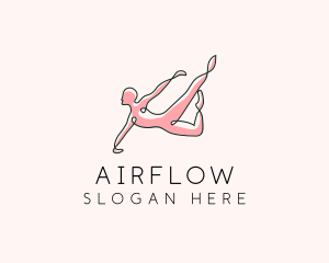 Yoga Gymnast Stretch logo design