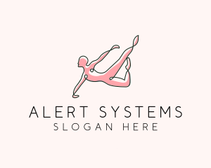 Yoga Gymnast Stretch logo design