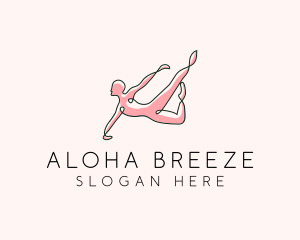 Yoga Gymnast Stretch logo design