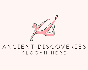 Yoga Gymnast Stretch logo design