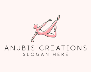 Yoga Gymnast Stretch logo design