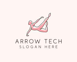 Yoga Gymnast Stretch logo design