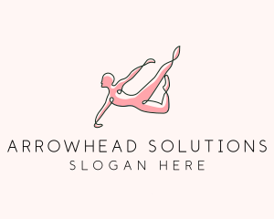 Yoga Gymnast Stretch logo design