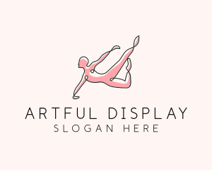 Yoga Gymnast Stretch logo design