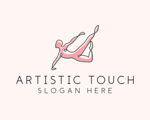 Yoga Gymnast Stretch logo design