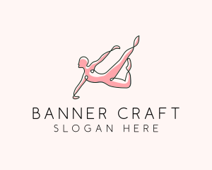 Yoga Gymnast Stretch logo design