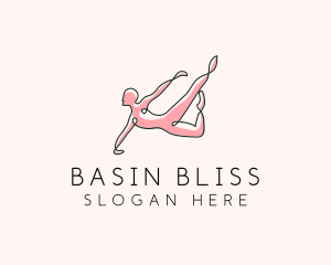 Yoga Gymnast Stretch logo design