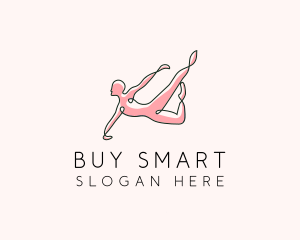 Yoga Gymnast Stretch logo design