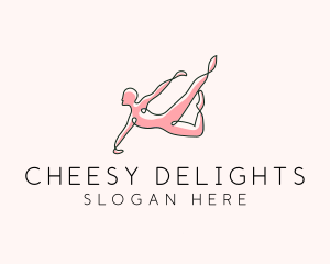 Yoga Gymnast Stretch logo design