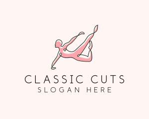 Yoga Gymnast Stretch logo design