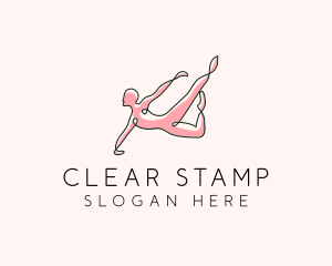 Yoga Gymnast Stretch logo design