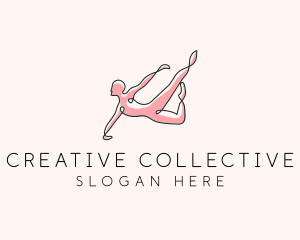 Yoga Gymnast Stretch logo design