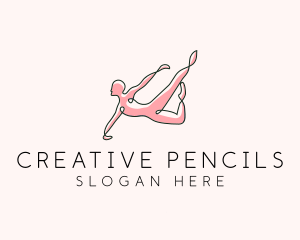 Yoga Gymnast Stretch logo design