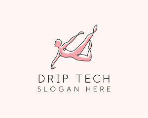 Yoga Gymnast Stretch logo design