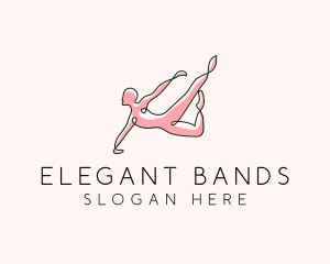 Yoga Gymnast Stretch logo design