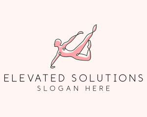 Yoga Gymnast Stretch logo design